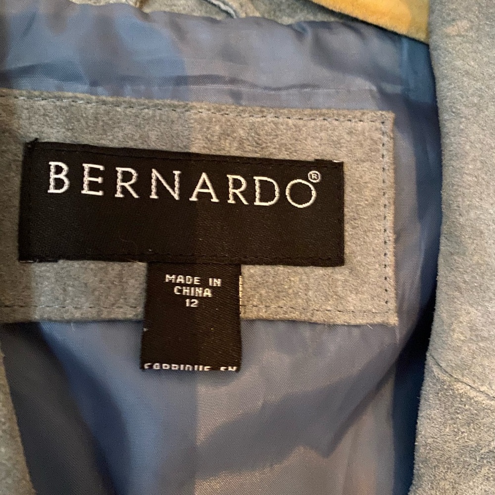 Vintage Bernardo Women's Blue Suede Jacket - Picture 3 of 4